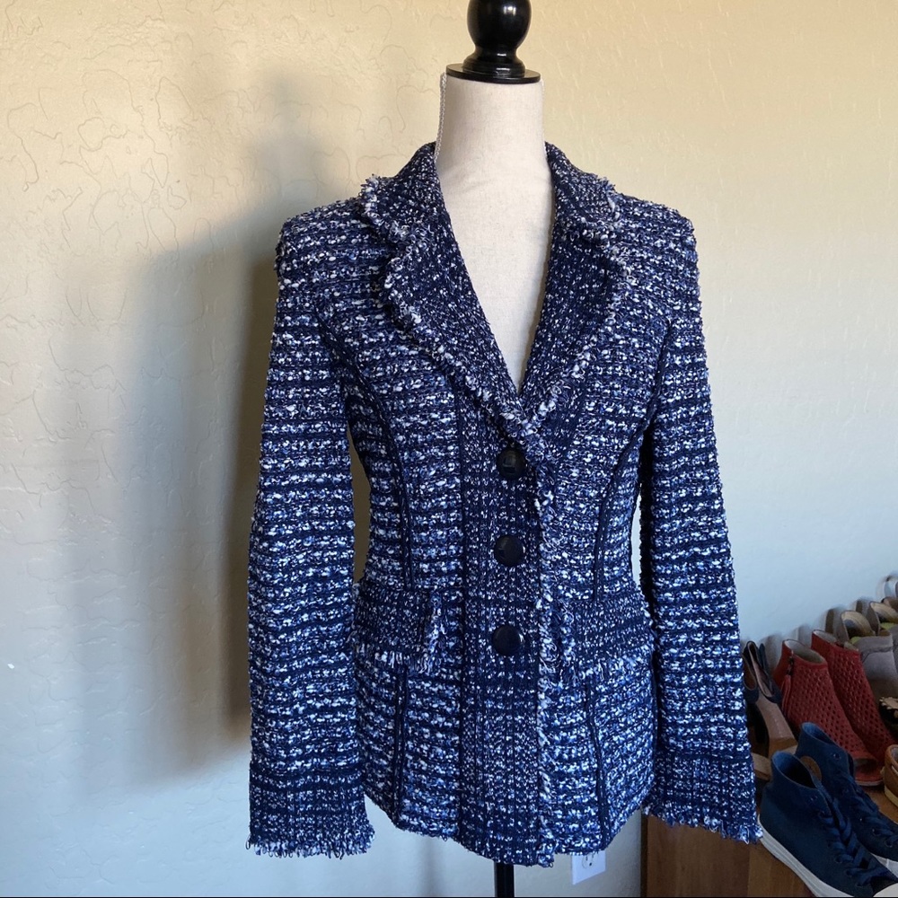 St. John Tweed Fringe Jacket